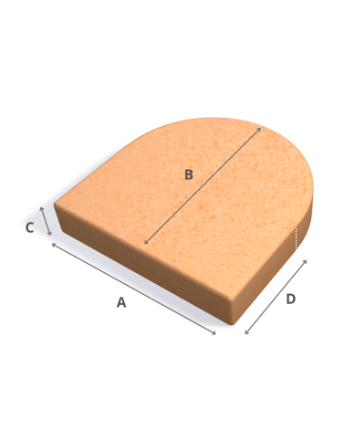 Espuma Semicircular Redonda