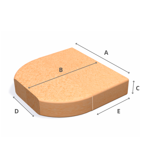 Espuma Semicircular Recta